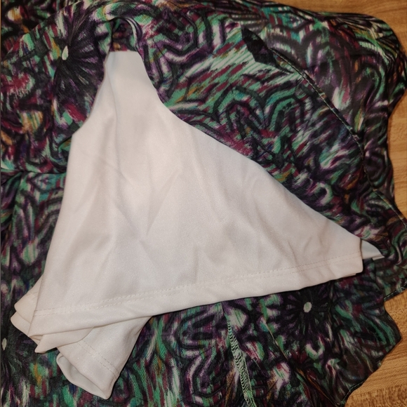 Bethany Abstract Print Sleeveless A-line Dress, Sage Green, size M - Picture 4 of 10